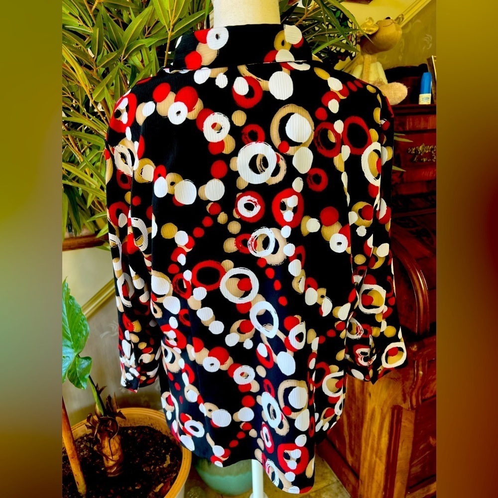 Elementz ladies 34 sleeve blouse button-down NWOT extra large - Picture 14 of 16